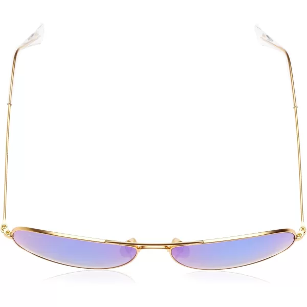 RayBan RB3362 Cockpit Aviator SunglassesMatte GoldGrey Mirror Blue