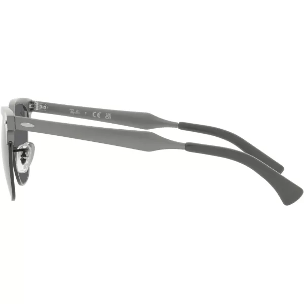 RayBan RB3507 Clubmaster Aluminum Square SunglassesBrushed Graphite on BlackDark Grey