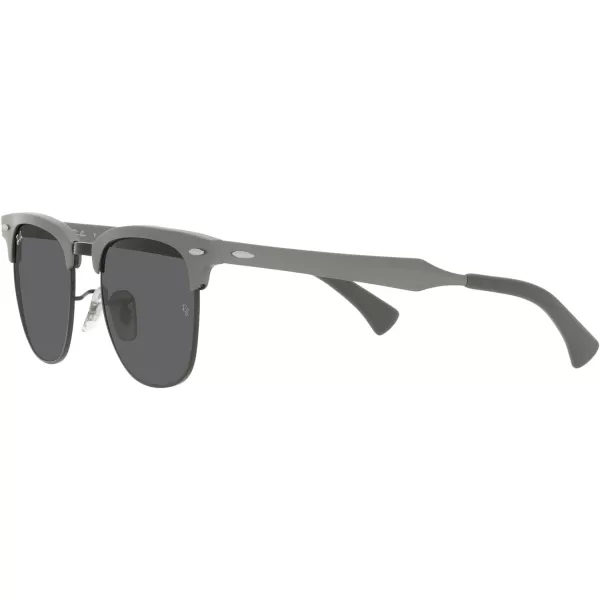 RayBan RB3507 Clubmaster Aluminum Square SunglassesBrushed Graphite on BlackDark Grey