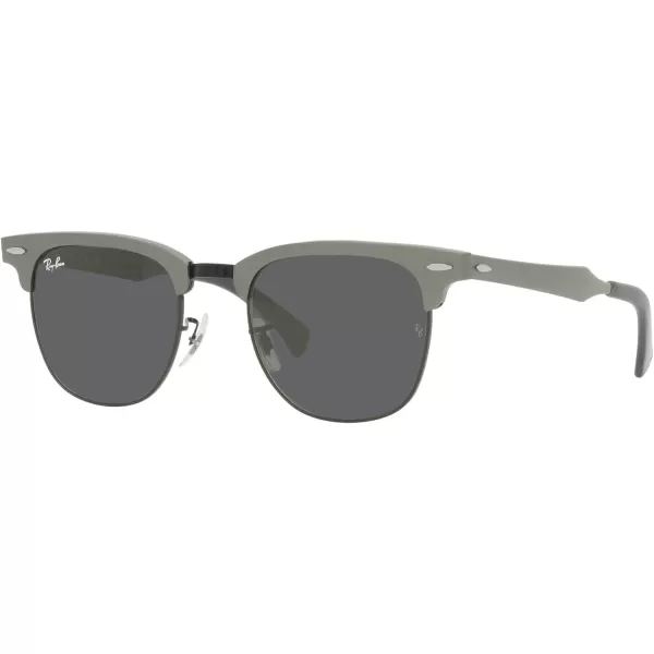 RayBan RB3507 Clubmaster Aluminum Square SunglassesBrushed Graphite on BlackDark Grey