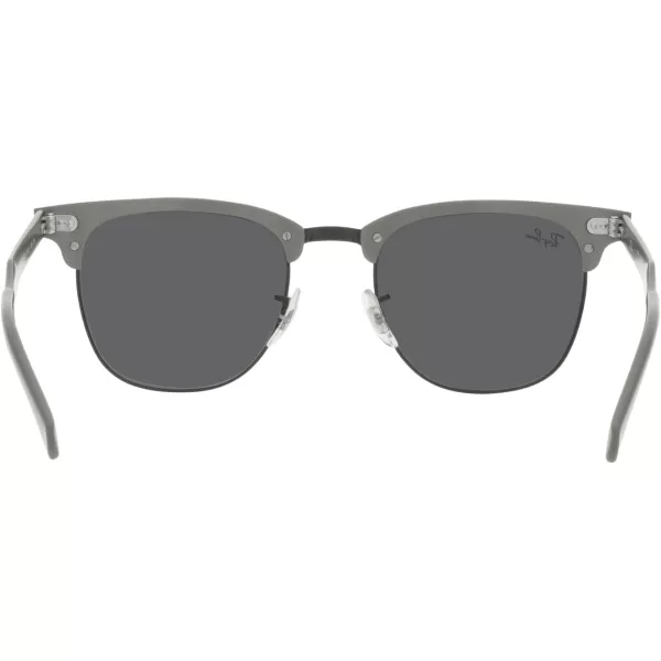 RayBan RB3507 Clubmaster Aluminum Square SunglassesBrushed Graphite on BlackDark Grey