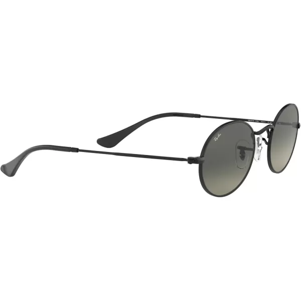 RayBan RB3547n Oval Flat Lens SunglassesBlackLight Grey Gradient Dark Grey