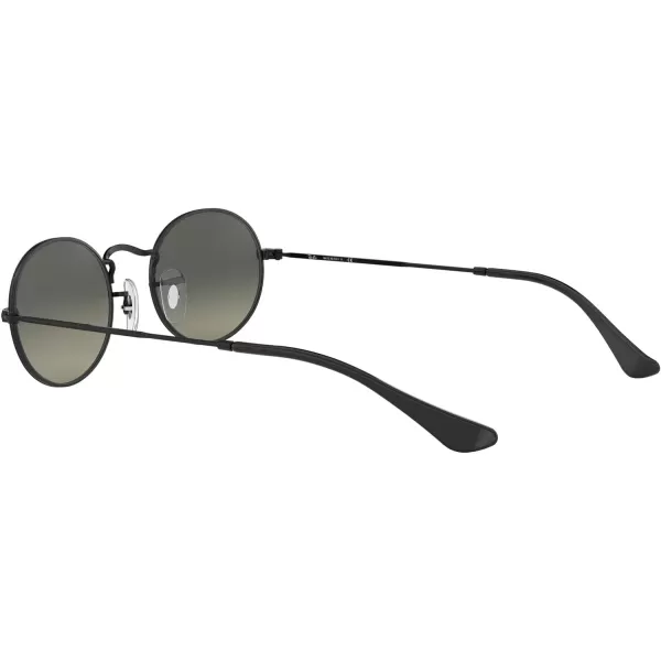 RayBan RB3547n Oval Flat Lens SunglassesBlackLight Grey Gradient Dark Grey