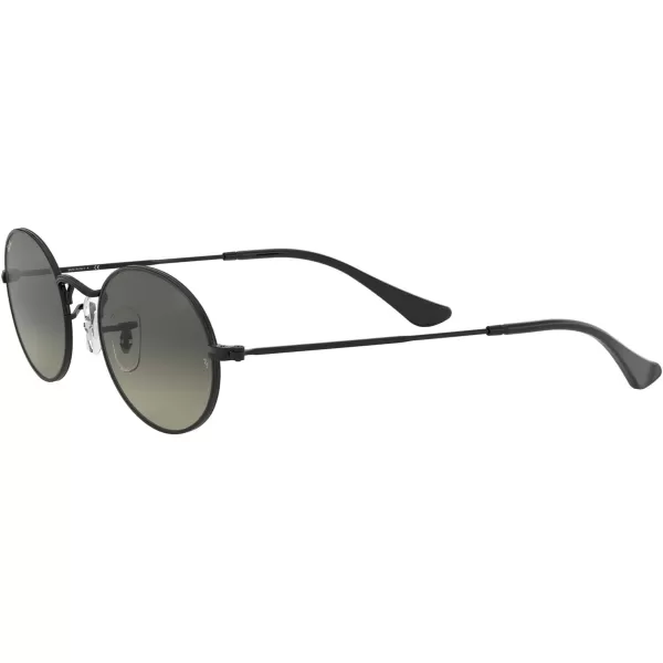 RayBan RB3547n Oval Flat Lens SunglassesBlackLight Grey Gradient Dark Grey