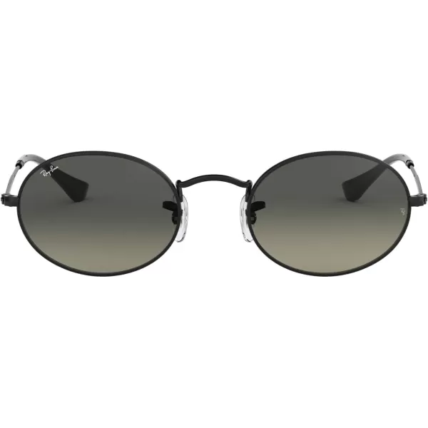 RayBan RB3547n Oval Flat Lens SunglassesBlackLight Grey Gradient Dark Grey
