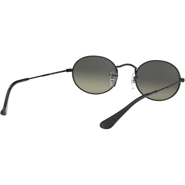 RayBan RB3547n Oval Flat Lens SunglassesBlackLight Grey Gradient Dark Grey