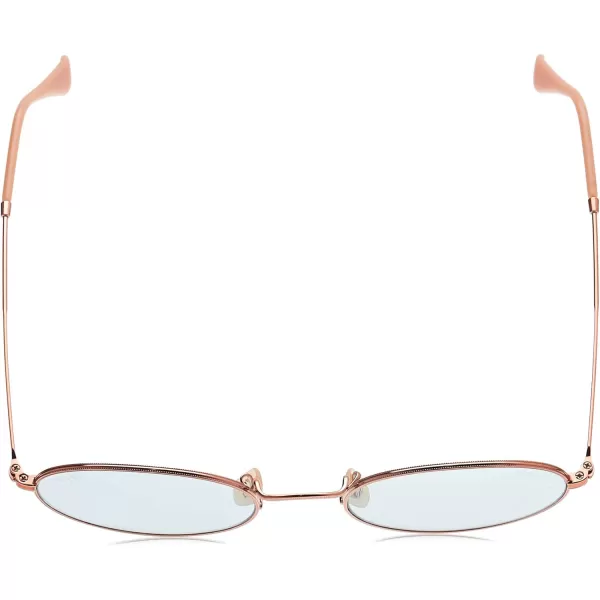 RayBan RB3547n Oval Flat Lens SunglassesCopperEvolve Light Blue