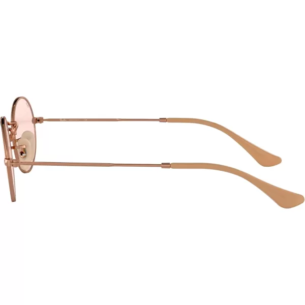 RayBan RB3547n Oval Flat Lens SunglassesCopperEvolve Light Pink