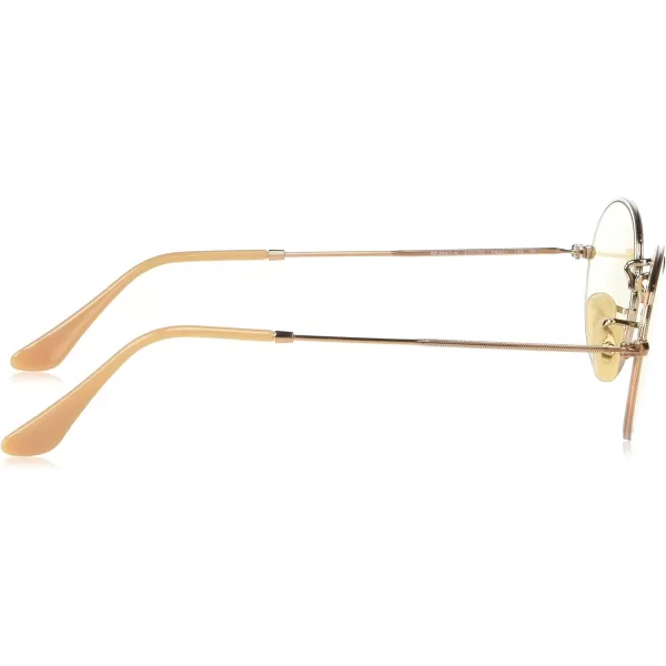 RayBan RB3547n Oval Flat Lens SunglassesCopperEvolve Light Yellow