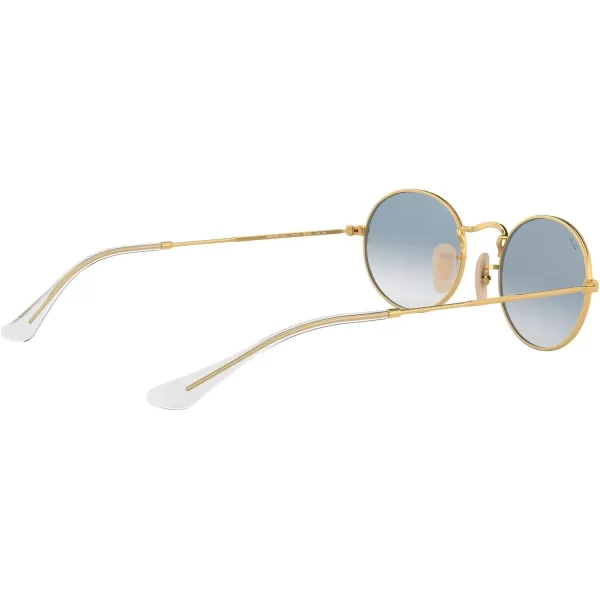 RayBan RB3547n Oval Flat Lens SunglassesGoldClear Gradient Blue