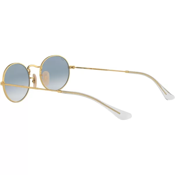 RayBan RB3547n Oval Flat Lens SunglassesGoldClear Gradient Blue