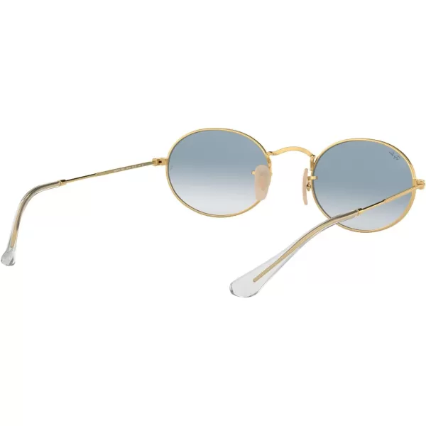 RayBan RB3547n Oval Flat Lens SunglassesGoldClear Gradient Blue