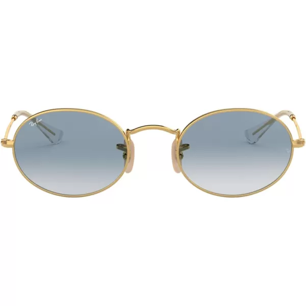 RayBan RB3547n Oval Flat Lens SunglassesGoldClear Gradient Blue