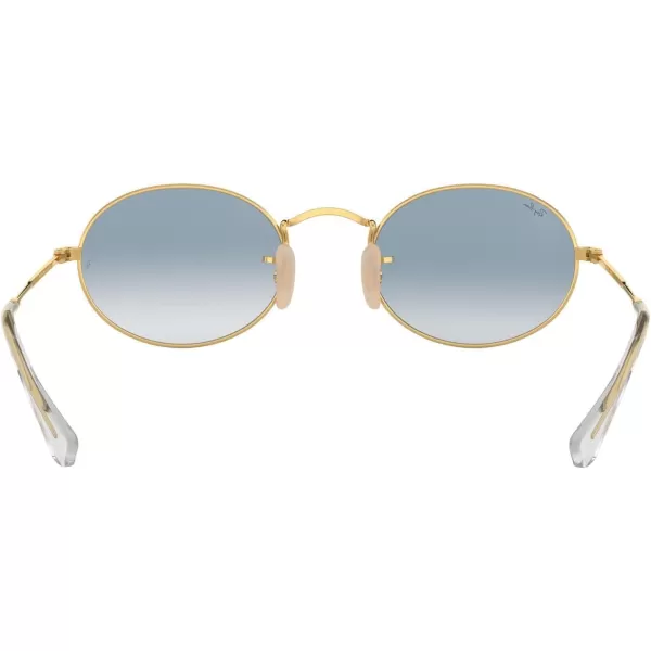 RayBan RB3547n Oval Flat Lens SunglassesGoldClear Gradient Blue