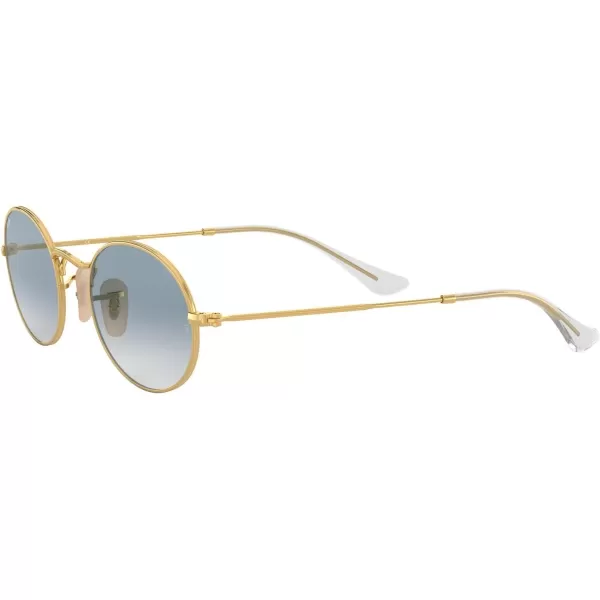 RayBan RB3547n Oval Flat Lens SunglassesGoldClear Gradient Blue
