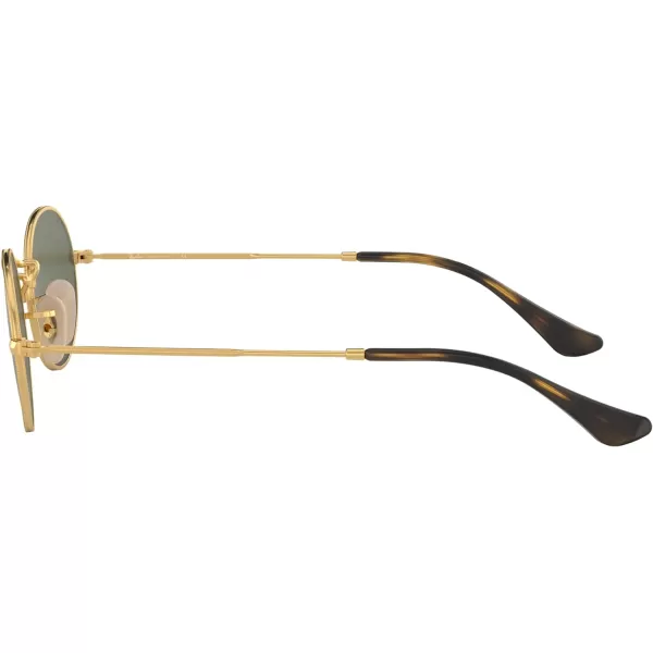 RayBan RB3547n Oval Flat Lens SunglassesGoldG15 Green