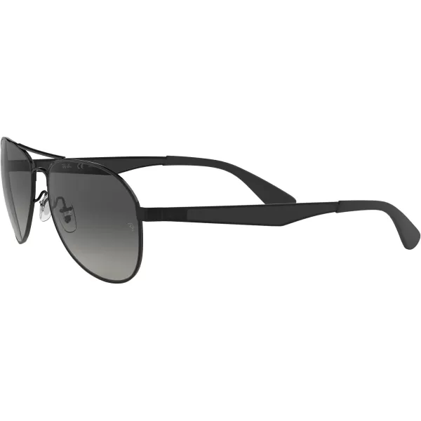 RayBan RB3549 Aviator SunglassesBlackPolarized Light Grey Gradient Dark Grey