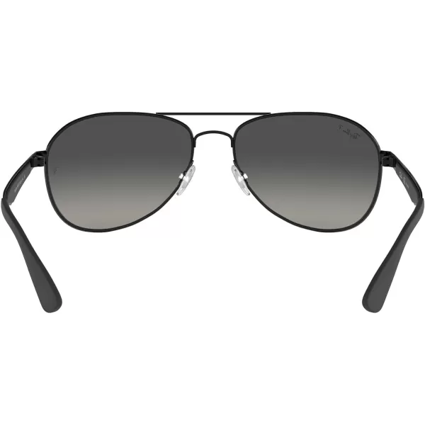 RayBan RB3549 Aviator SunglassesBlackPolarized Light Grey Gradient Dark Grey