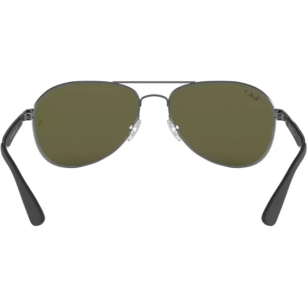 RayBan RB3549 Aviator SunglassesGunmetalPolarized Green