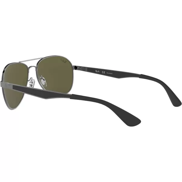 RayBan RB3549 Aviator SunglassesGunmetalPolarized Green