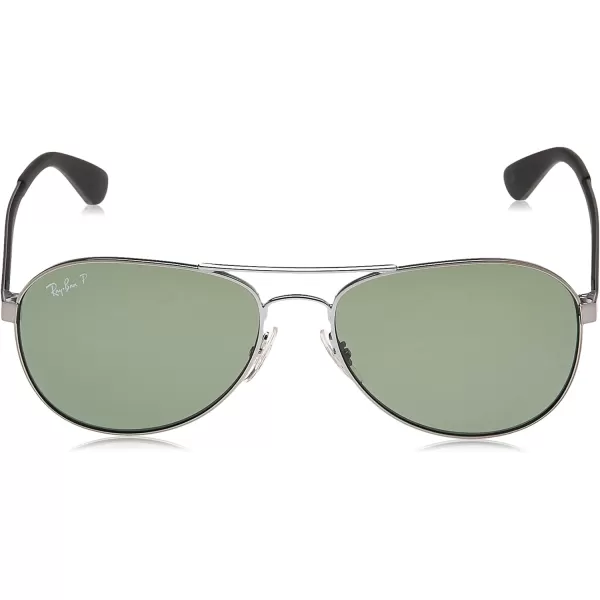 RayBan RB3549 Aviator SunglassesGunmetalPolarized Green