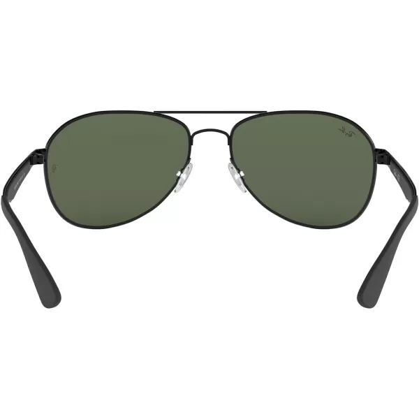 RayBan RB3549 Aviator SunglassesMatte BlackDark Green