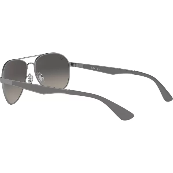 RayBan RB3549 Aviator SunglassesMatte GunmetalLight Grey Gradient Dark Grey