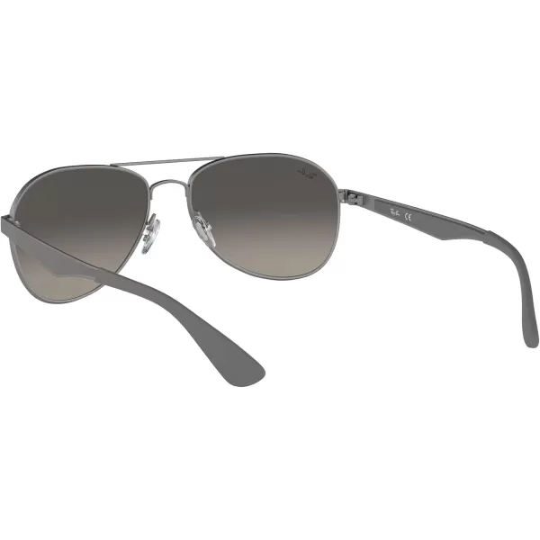 RayBan RB3549 Aviator SunglassesMatte GunmetalLight Grey Gradient Dark Grey