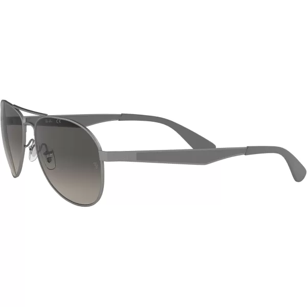 RayBan RB3549 Aviator SunglassesMatte GunmetalLight Grey Gradient Dark Grey