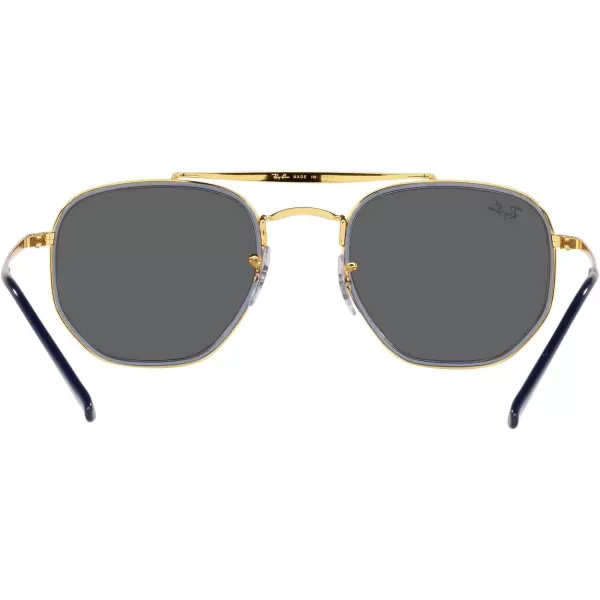 RayBan RB3648m The Marshal Ii Hexagonal SunglassesLegend GoldDark Grey