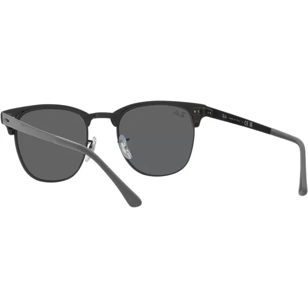 RayBan RB3716 Clubmaster Metal Square SunglassesGreen on BlackDark Grey