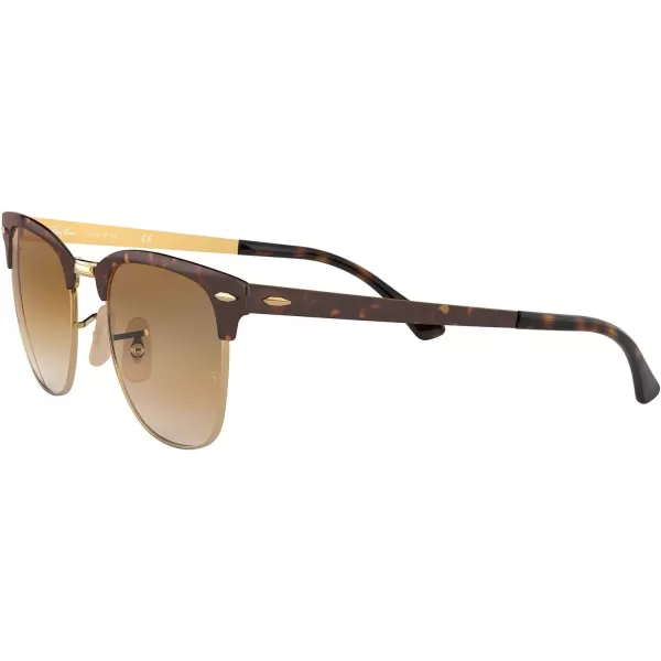 RayBan RB3716 Clubmaster Metal Square SunglassesHavana on GoldClear Gradient Brown