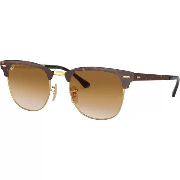 RayBan RB3716 Clubmaster Metal Square SunglassesHavana on GoldClear Gradient Brown