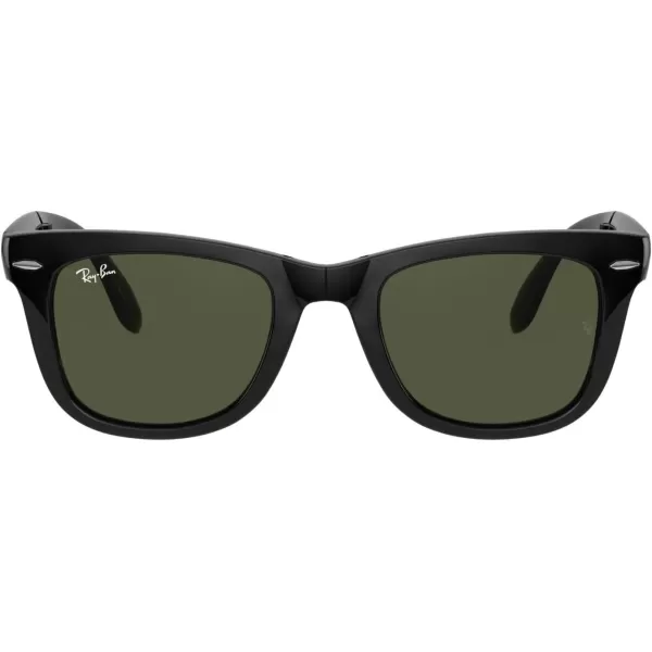 RayBan RB4105 Folding Wayfarer Square SunglassesBlackG15 Green