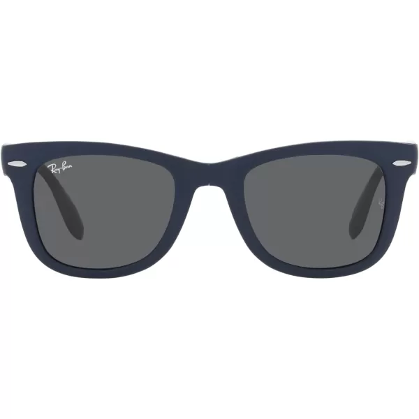 RayBan RB4105 Folding Wayfarer Square SunglassesBlueDark Grey