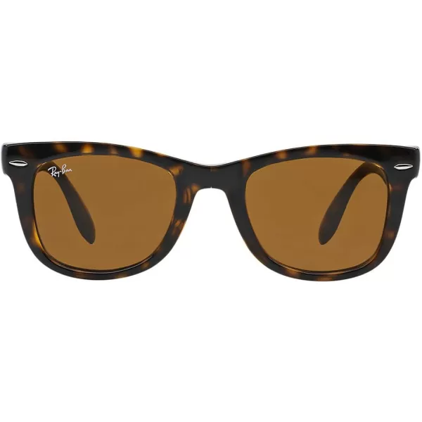 RayBan RB4105 Folding Wayfarer Square SunglassesLight HavanaB15 Brown