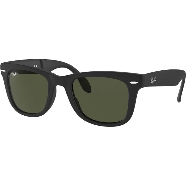 RayBan RB4105 Folding Wayfarer Square SunglassesMatte BlackG15 Green