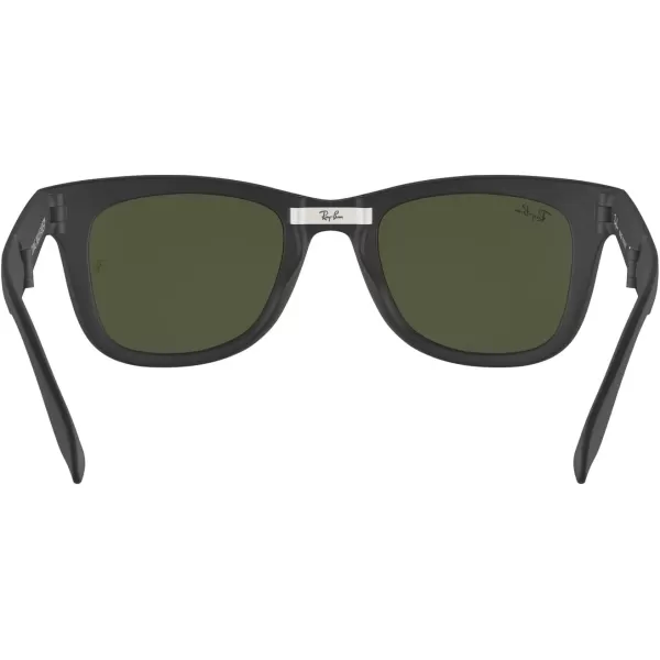 RayBan RB4105 Folding Wayfarer Square SunglassesMatte BlackG15 Green