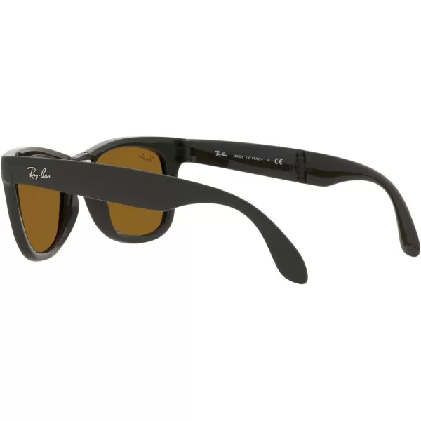 RayBan RB4105 Folding Wayfarer Square SunglassesMilitary GreenBrown