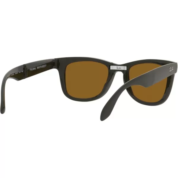 RayBan RB4105 Folding Wayfarer Square SunglassesMilitary GreenBrown