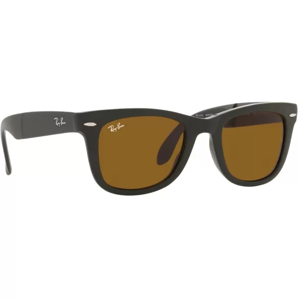 RayBan RB4105 Folding Wayfarer Square SunglassesMilitary GreenBrown