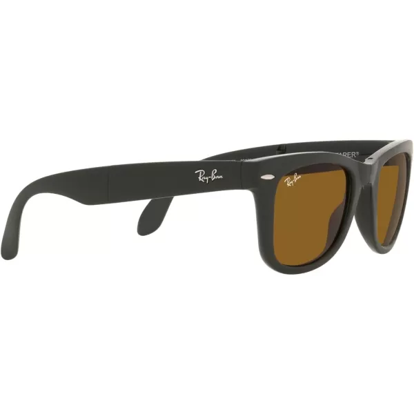 RayBan RB4105 Folding Wayfarer Square SunglassesMilitary GreenBrown