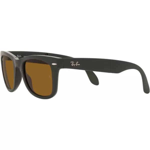 RayBan RB4105 Folding Wayfarer Square SunglassesMilitary GreenBrown