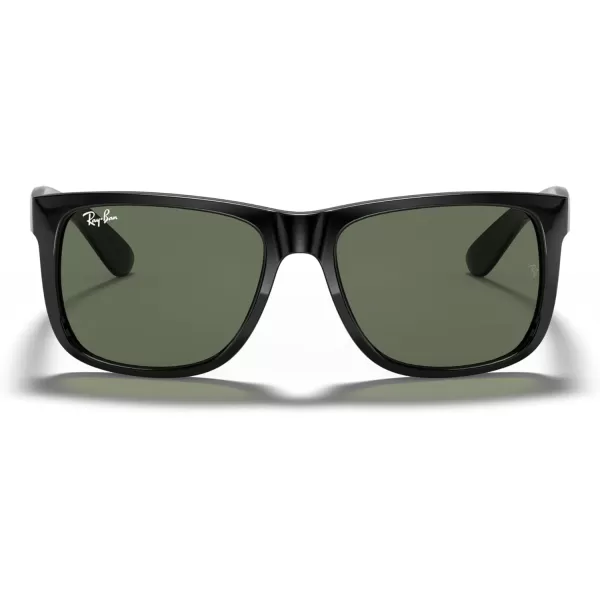 RayBan RB4165 Justin Rectangular SunglassesBlackDark Green