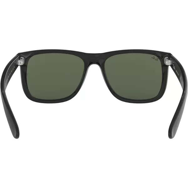 RayBan RB4165 Justin Rectangular SunglassesBlackDark Green