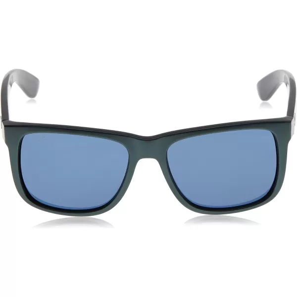 RayBan RB4165 Justin Rectangular SunglassesBrown Metallic on BlackDark Blue
