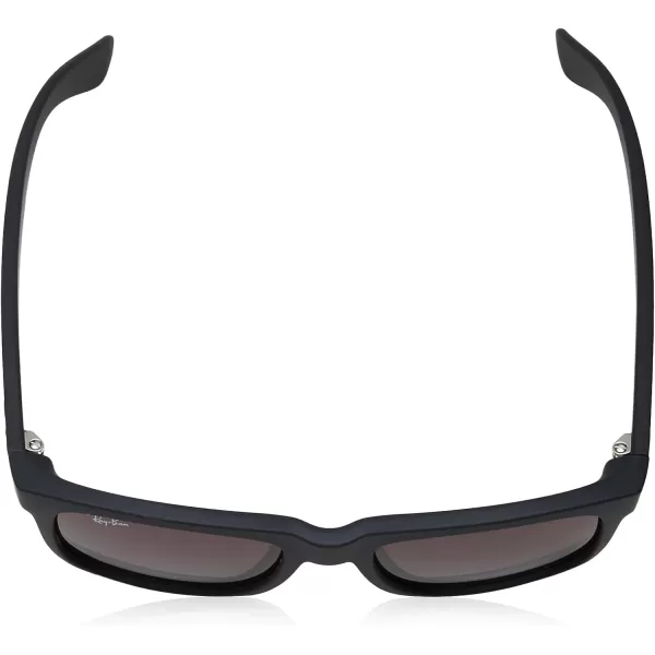 RayBan RB4165 Justin Rectangular SunglassesRubber BlackLight Grey Gradient Dark Grey