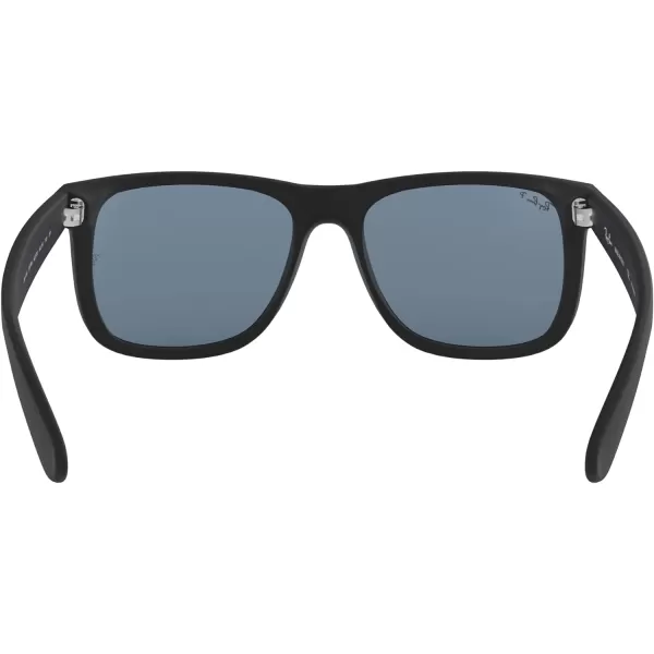 RayBan RB4165 Justin Rectangular SunglassesRubber BlackPolarized Dark Blue