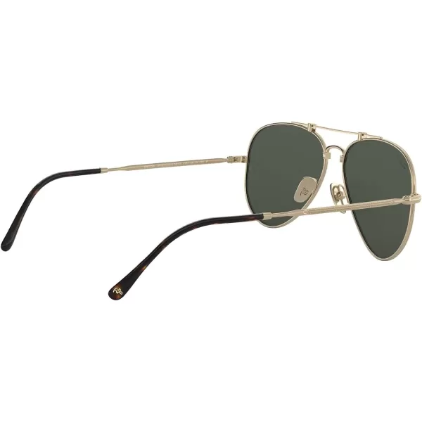 RayBan RB8125m Titanium Aviator SunglassesGold DemiglossPolarized G15 Green