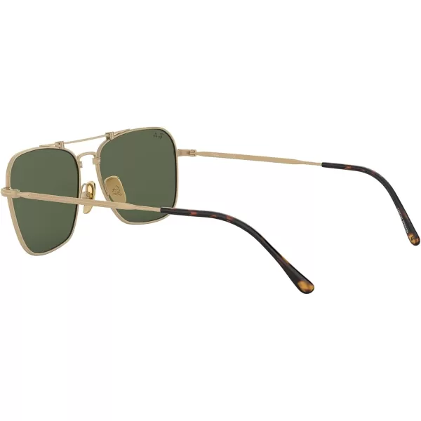 RayBan RB8136 Caravan Titanium Square SunglassesBrushed Demi Gloss WhiteDark Green